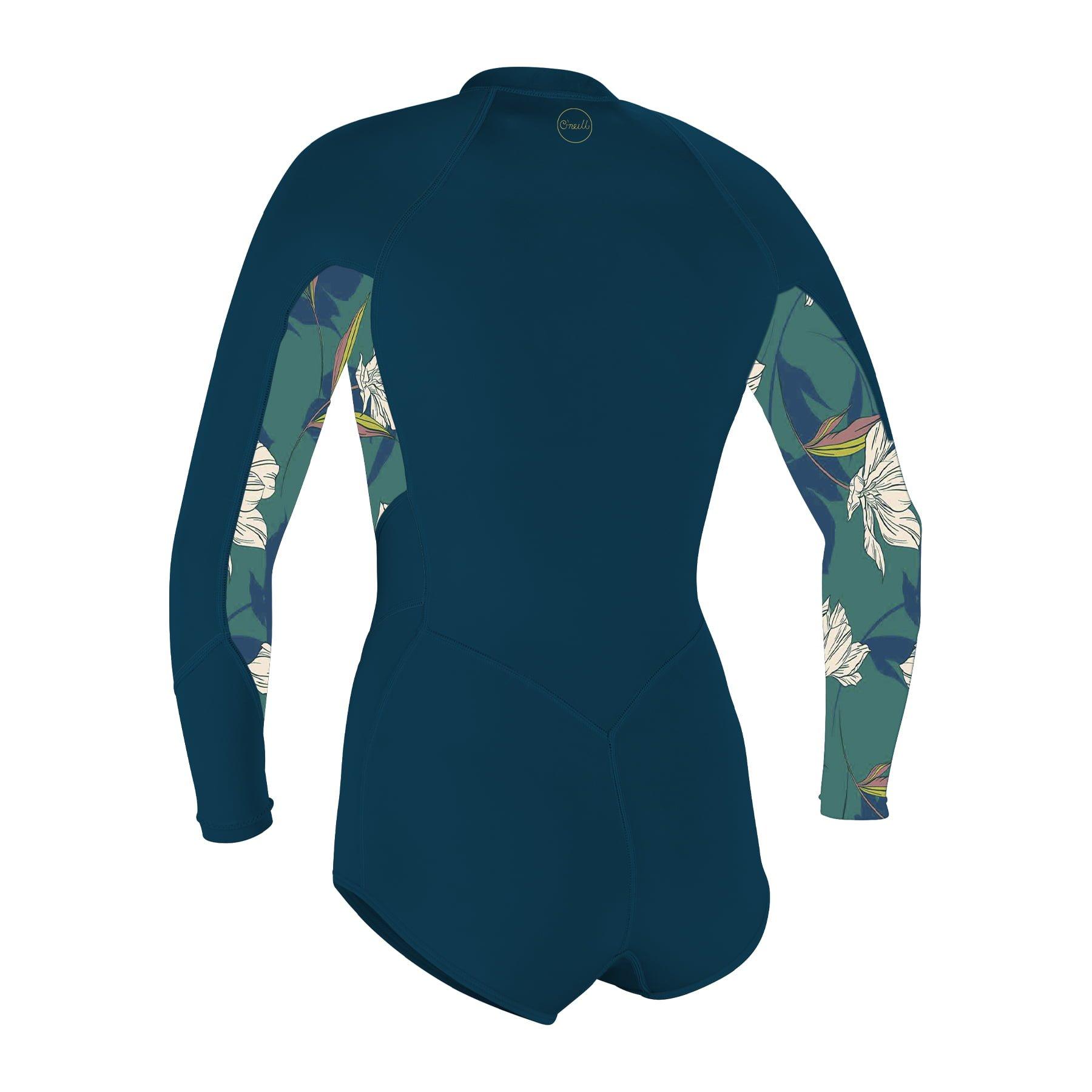 Kratek neoprenO'Neill Wms Bahia 2/1 Front Zip L/S Spring Frenchnavy/Bridget zadaj