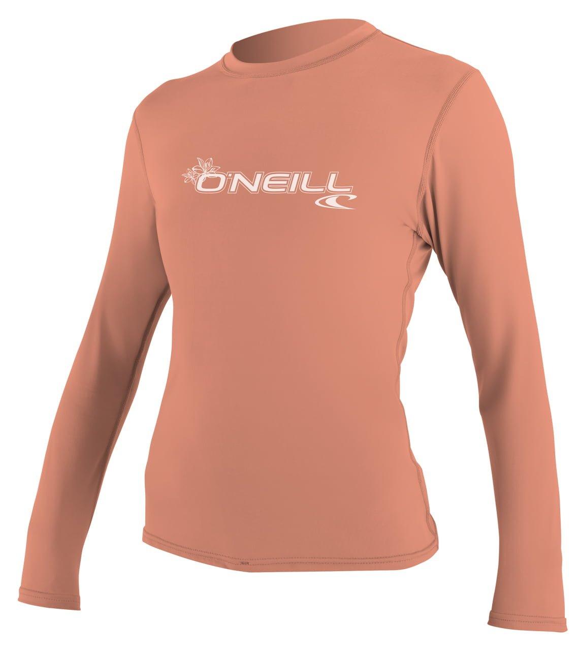 UV majica z dolgimi rokavi O'Neill Basic Skins L/S, široka, oranžna, ženska