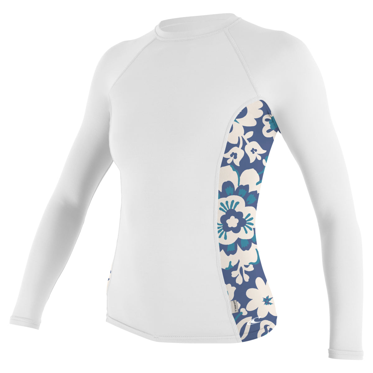 Plavalna majica O'Neill Side Print L/S, bela, ženska
