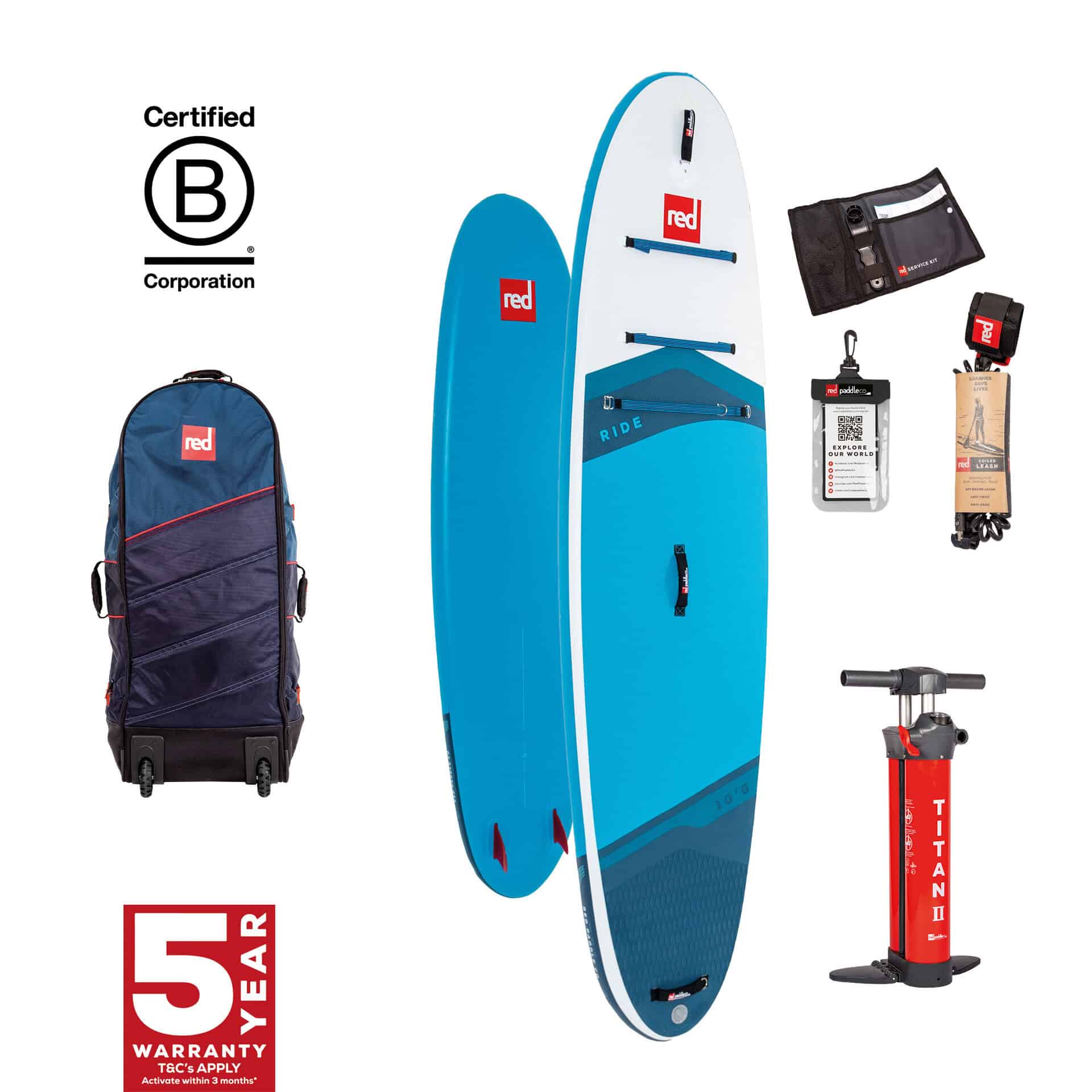 Sup deska Red Paddle Co 10'6 Ride vsebina paketa
