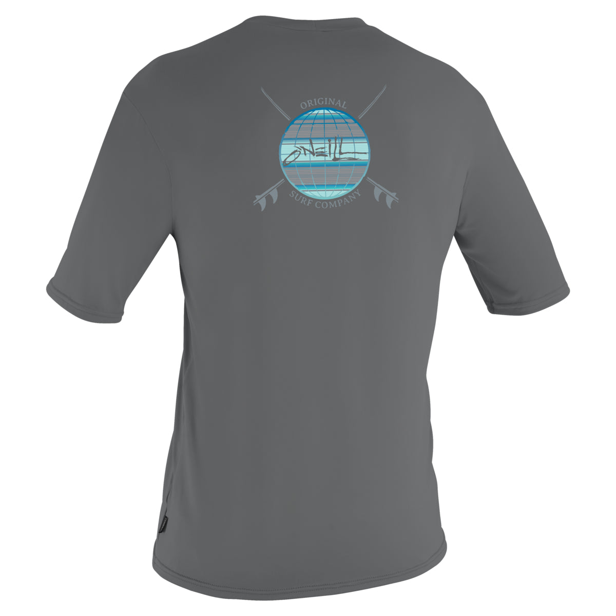 UV majica O'Neill Premium Skins Graphic S/S, široka, siva, moška zadaj