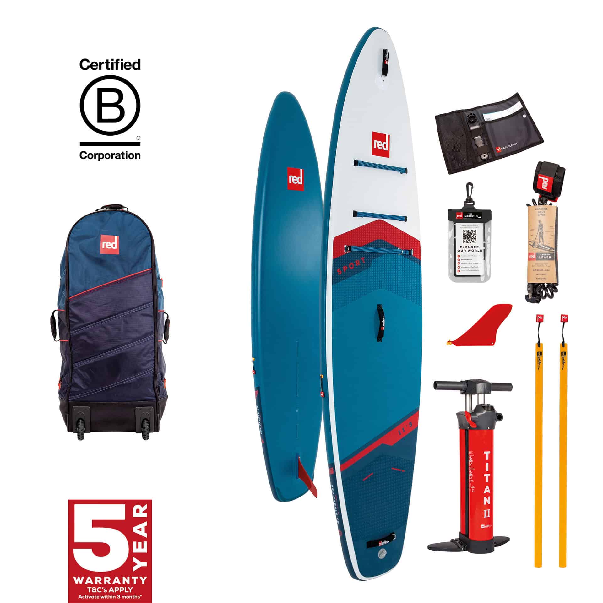 sup deska red paddle co 11'3 sport vsebina kompleta