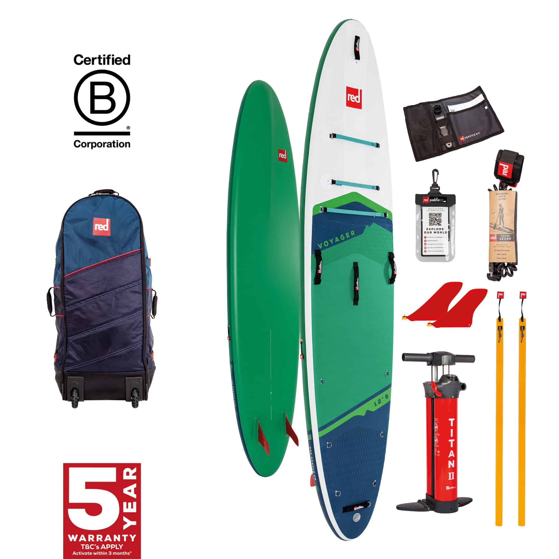 sup deska red paddle co 12'6 voyager vsebina kompleta