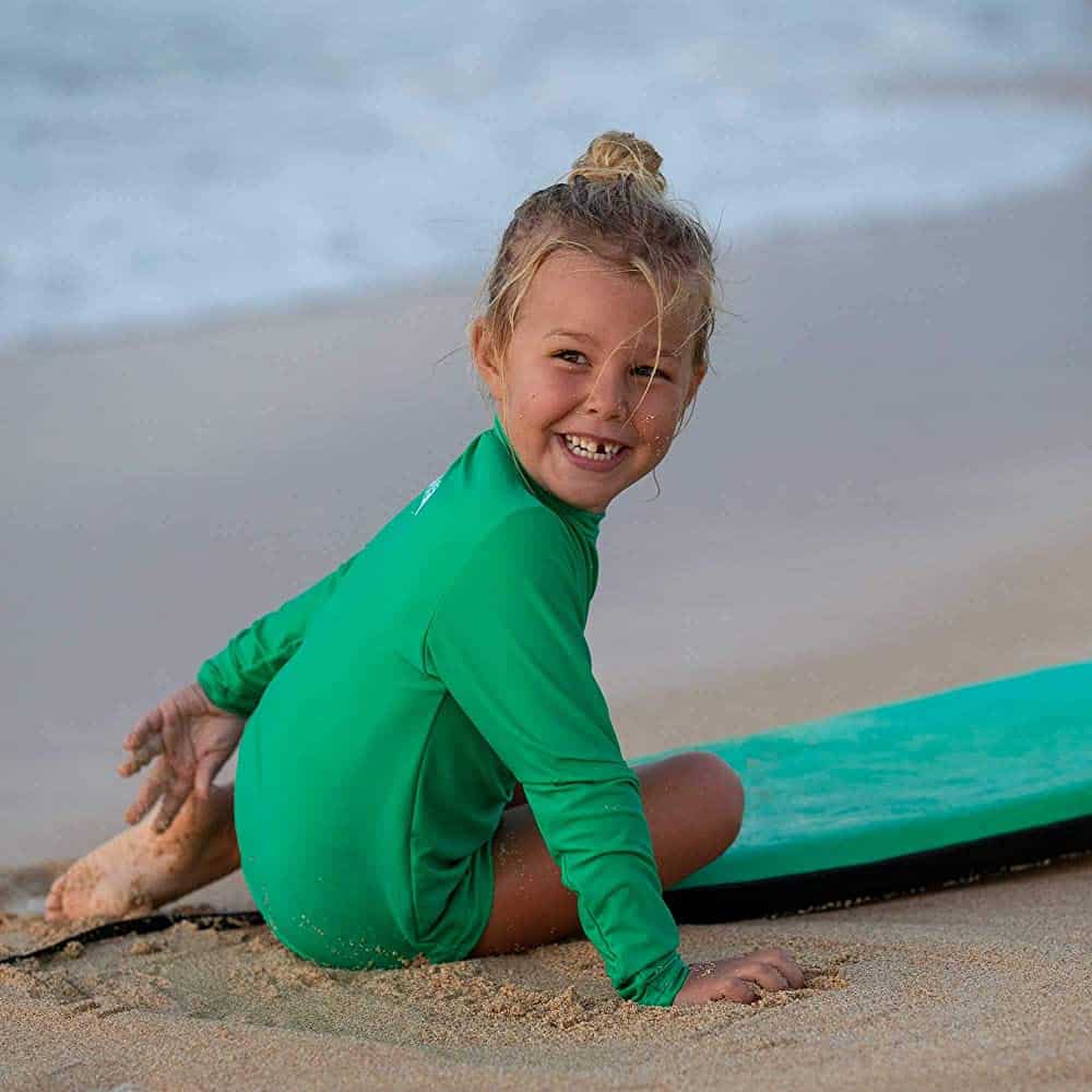 Otroška UV majica O'Neill Basic Skins S:S, zelena