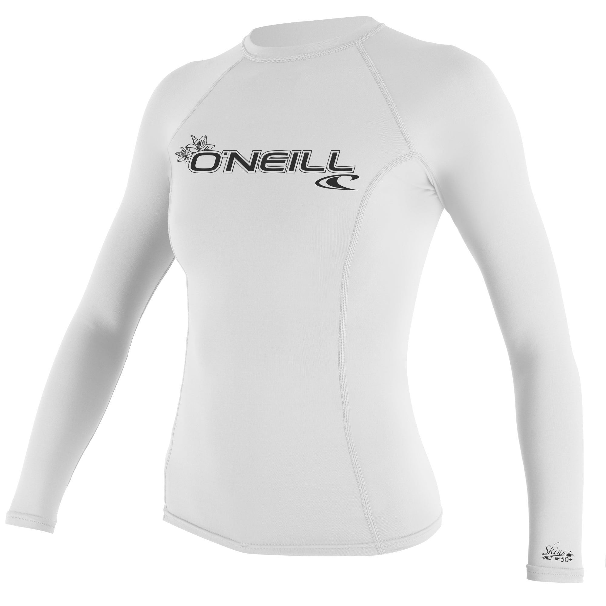 Lycra z dolgimi rokavi O'Neill Basic Skins L/S, oprijeta, bela, ženska